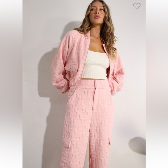 NWT “EMBOSSED BOMBER AND LONG PANT SET - Picture 10 of 15